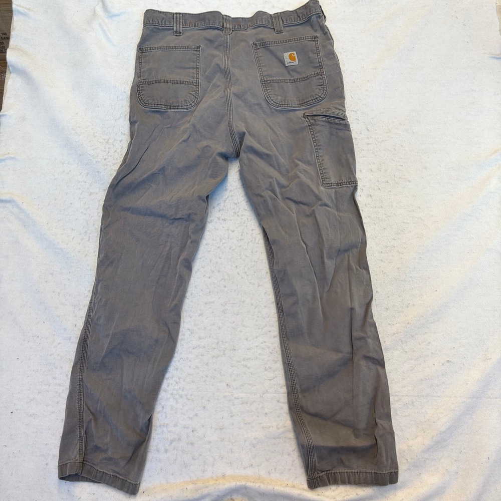 Carhartt Rugged Flex Rigby Cargo Pants Mens 38x34 Gray Relaxed Fit 102291